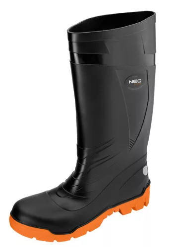 NEO TOOLS Munkavédelmi gumicsizma, PRO S4 SRC, vegyszerálló csúszásmentes talp, kompozit sarok és lábfejvédelem, 47 82-900-47