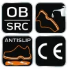 NEO TOOLS Munkavédelmi gumicsizma, OB SRC, vegyszerálló csúszásmentes talp, beépített sarokvédelem, 45 82-901-45