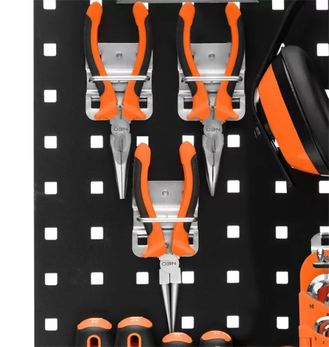NEO TOOLS Fogótartó kampó, műhelykocsihoz, szerszámtartó falhoz(84-500, 501) 84-092