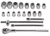 NEO TOOLS Dugókulcskészlet 3/4", 21db  25 év garanciával 08-061