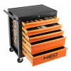 NEO TOOLS Műhelykocsi, 5 fiókos, 117db szerszámmal, 680x460x825mm, szerszámkocsi 25 év garanciával 84-214-6