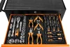 NEO TOOLS Műhelykocsi, 5 fiókos, 117db szerszámmal, 680x460x825mm, szerszámkocsi 25 év garanciával 84-214-6
