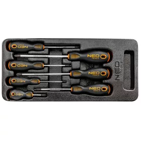   NEO TOOLS Csavarhúzó készlet, PH, 7db, műhelykocsitálcával 25 év garanciával 84-232