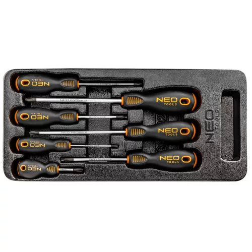 NEO TOOLS Csavarhúzó készlet, PH, 7db, műhelykocsitálcával 25 év garanciával 84-232