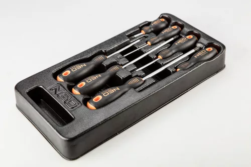 NEO TOOLS Csavarhúzó készlet, PH, 7db, műhelykocsitálcával 25 év garanciával 84-232