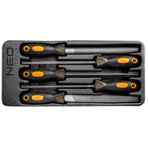 NEO TOOLS Reszelő készlet 5db, műhelykocsitálcával 25 év garanciával 84-244
