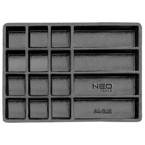 NEO TOOLS Tároló rekeszes műhelykocsitálca, teljes fiók méretű, 550x386mm 25 év garanciával 84-249