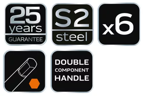NEO TOOLS IMBUSZKULCS KÉSZLET „T” MARKOLATTAL 6db, MŰHELYKOCSITÁLCÁVAL 84-254