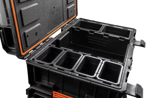 NEO TOOLS Rakásolható szerszámosláda, szerszámláda, műanyag, 200, 58,5x19x38,5cm, System I. 84-255