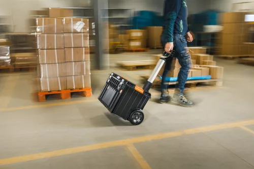 NEO TOOLS Rakásolható szerszámosláda, szerszámláda, kerekekkel, System I. 84-266