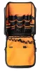 NEO TOOLS Szerszámos hátizsák, fekete, 20l, erősített 600D poliészter, kívül 7 zseb, belül 19 zseb 84-329