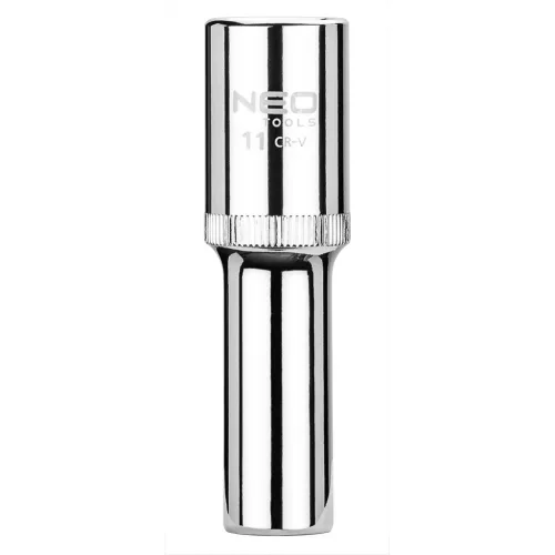 NEO TOOLS Dugókulcs 11mm, 1/2", hosszú, 12 pontos 25 év garanciával 08-086