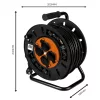 NEO TOOLS Kábeldob, hosszabbító, 30m/3x2,5mm2 réz kábel, 230V, IP20, hőkioldó, műanyag dob, fém keret  90-173