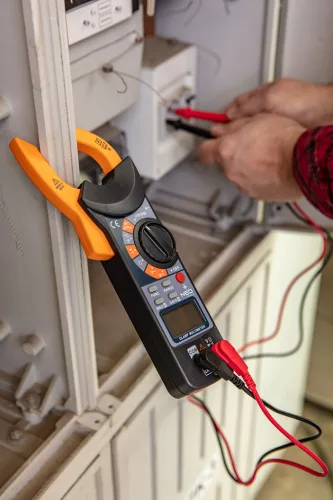 NEO TOOLS MULTIMÉTER DIGITÁLIS lakatfogó, AC V, DC V, AC A, Ellenállás, Hőmérséklet, Dióda, Folytonosság 94-002