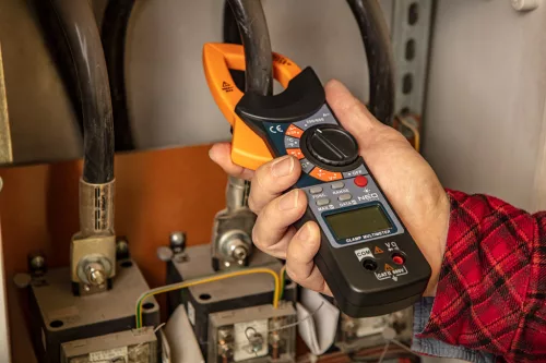 NEO TOOLS MULTIMÉTER DIGITÁLIS lakatfogó, AC V, DC V, AC A, Ellenállás, Hőmérséklet, Dióda, Folytonosság 94-002