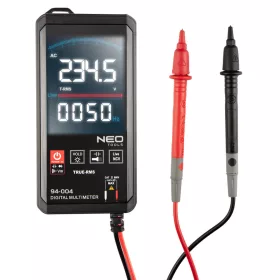   NEO TOOLS Multiméter digitális, AC V, DC V, AC A, DC A, ellenállás, hőmérő 94-004