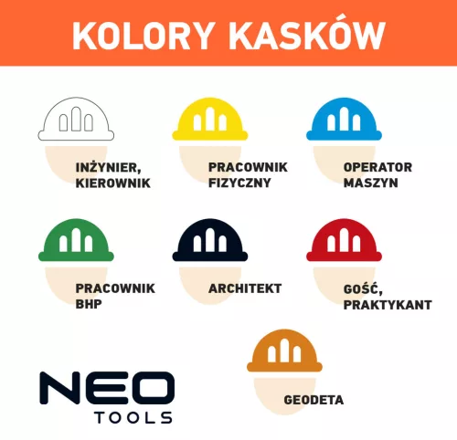 NEO TOOLS Védősisak, piros 97-204
