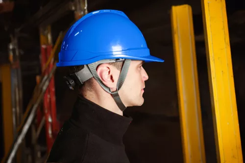 NEO TOOLS Védősisak állszíjjal, kék 97-222