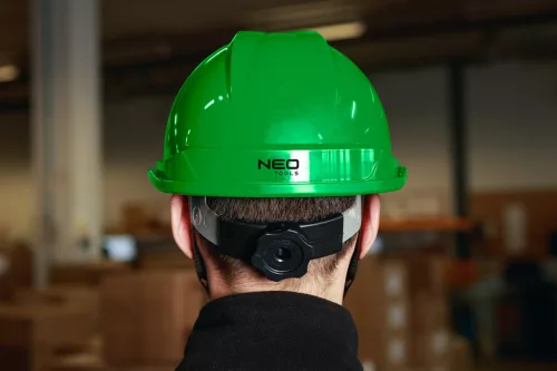 NEO TOOLS Védősisak állszíjjal, zöld 97-223