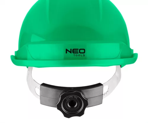 NEO TOOLS Védősisak állszíjjal, zöld 97-223