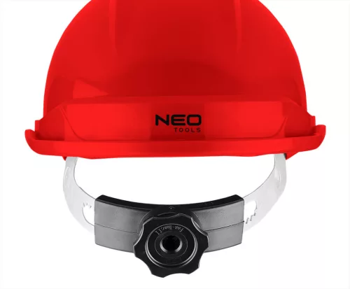 NEO TOOLS Védősisak állszíjjal, piros 97-224