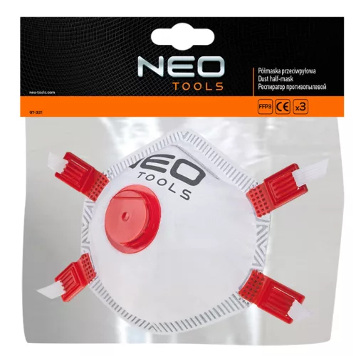 NEO TOOLS Pormaszk szeleppel, FFP3, 3db 97-321