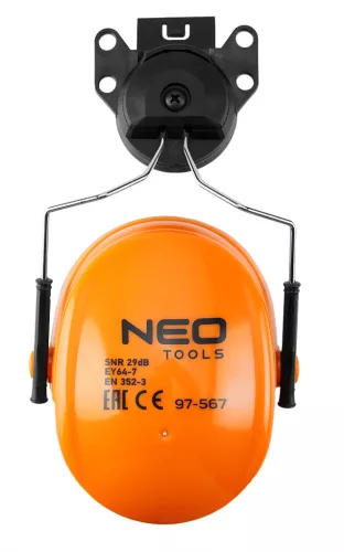 NEO TOOLS Fülvédő, sisakra szerelhető, SNR 29db, CE 97-567