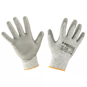   NEO TOOLS Munkakesztyű, vágásbiztos kesztyű, PU bevonattal, 4X43D, 9" 97-609-9