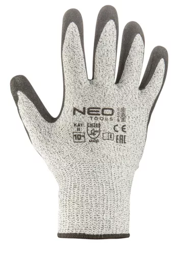 NEO TOOLS Munkakesztyű, vágásbiztos kesztyű, nitril bevonattal, 4X43D, 8" 97-610-8
