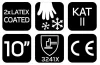 NEO TOOLS Munkakesztyű, AquaWinter, hőszigetelt, vízálló, dupla latex bevonatú poliészter, 10 97-614-10