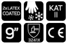 NEO TOOLS Munkakesztyű, AquaWinter, hőszigetelt, vízálló, dupla latex bevonatú poliészter, 9 97-614-9