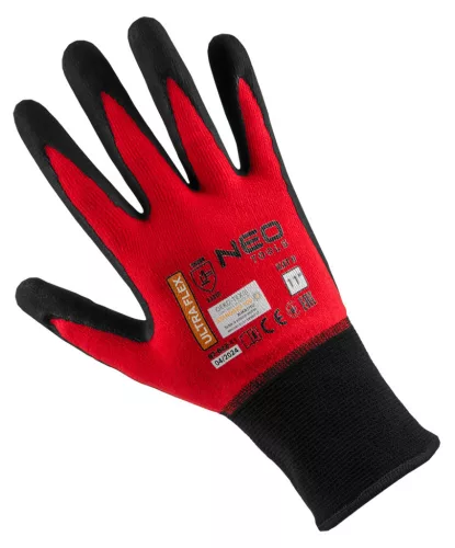 NEO TOOLS Munkakesztyű, Ultraflex, nylon-spandex, polimetilnitril (hab) bevonattal, 4131X, 11 97-622-11