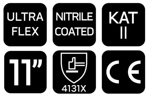 NEO TOOLS Munkakesztyű, Ultraflex, nylon-spandex, polimetilnitril (hab) bevonattal, 4131X, 11 97-622-11
