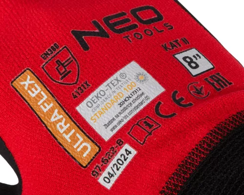 NEO TOOLS Munkakesztyű, Ultraflex, nylon-spandex, polimetilnitril (hab) bevonattal, 4131X, 8 97-622-8