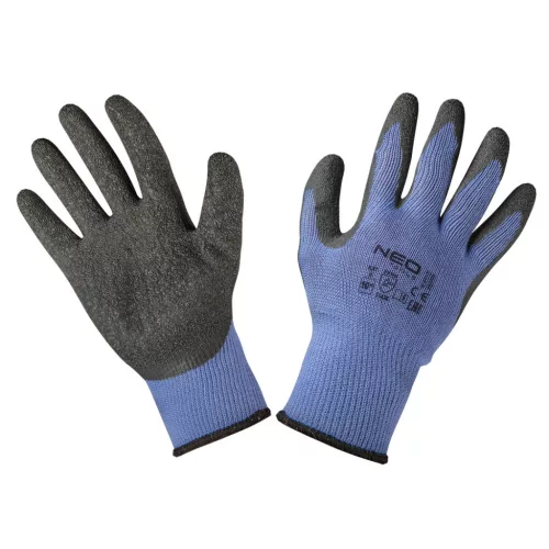 NEO TOOLS Munkakesztyű, latexbevonatú pamut poliészterrel, 2143X, 10" 97-640-10