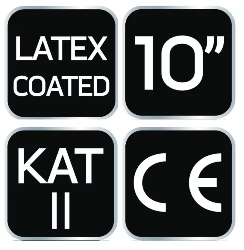 NEO TOOLS Munkakesztyű, latexbevonatú pamut poliészterrel, 2143X, 10" 97-640-10