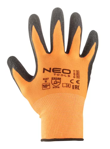 NEO TOOLS Munkakesztyű, latexbevonatú poliészter, 3131X, 8" 97-641-8