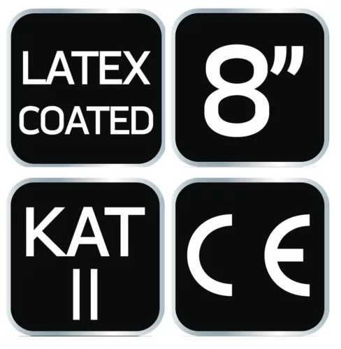 NEO TOOLS Munkakesztyű, latexbevonatú poliészter, 3131X, 8" 97-641-8