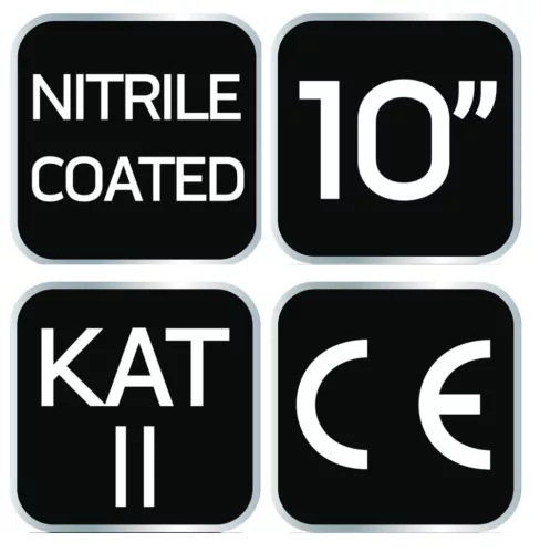 NEO TOOLS Munkakesztyű, nitril bevonatú poliészter, 4131X, 10" 97-642-10