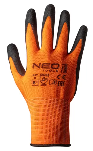 NEO TOOLS Munkakesztyű, nitril bevonatú poliészter, 4131X, 9" 97-642-9