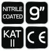 NEO TOOLS Munkakesztyű, nitril bevonatú poliészter, 4131X, 9" 97-642-9
