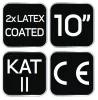 NEO TOOLS Munkakesztyű, latexbevonatú poliészter(2 rétegű), 3141X, 10" 97-643-10