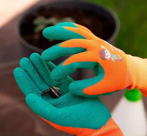 NEO TOOLS Munkakesztyű, gyerek, latex bevonatú poliészter, 3. méret 5-7 éves korig 97-644-3