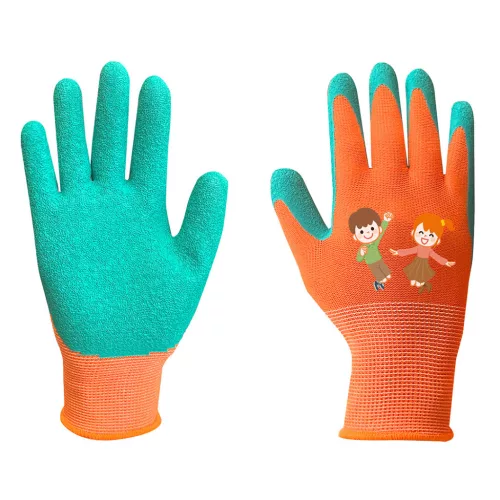 NEO TOOLS Munkakesztyű, gyerek, latex bevonatú poliészter, 4. méret 7-9 éves korig 97-644-4