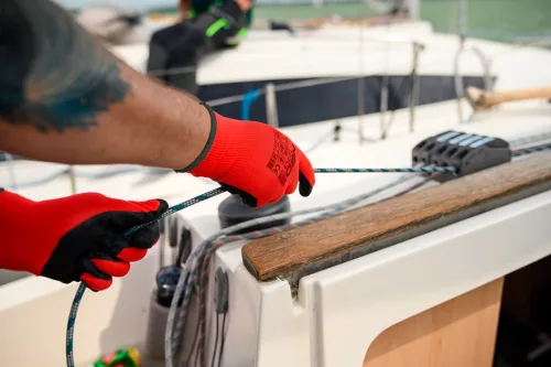 NEO TOOLS Munkakesztyű, latexbevonatú poliészter, 3121X, 7, Rendelési egység: 12db 97-645-7