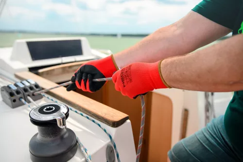 NEO TOOLS Munkakesztyű, latexbevonatú poliészter, 3121X, 9, Rendelési egység: 12db 97-645-9
