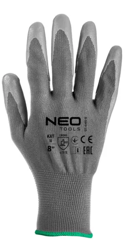 NEO TOOLS Munkakesztyű, poliuretán bevonatú poliészter, 4131X, 8, Rendelési egység: 12db 97-646-8