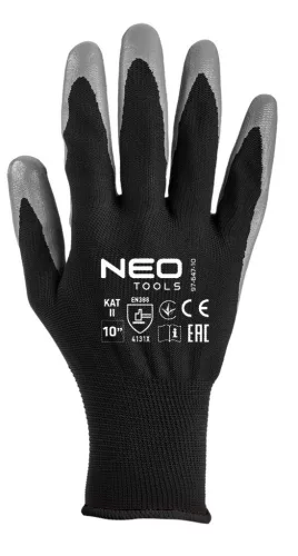NEO TOOLS Munkakesztyű, nitril bevonatú poliészter, 4131X, 11, Rendelési egység: 12db 97-647-11