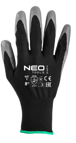NEO TOOLS Munkakesztyű, nitril bevonatú poliészter, 4131X, 8, Rendelési egység: 12db 97-647-8