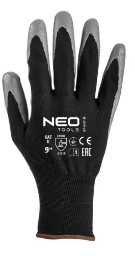 NEO TOOLS Munkakesztyű, nitril bevonatú poliészter, 4131X, 9, Rendelési egység: 12db 97-647-9